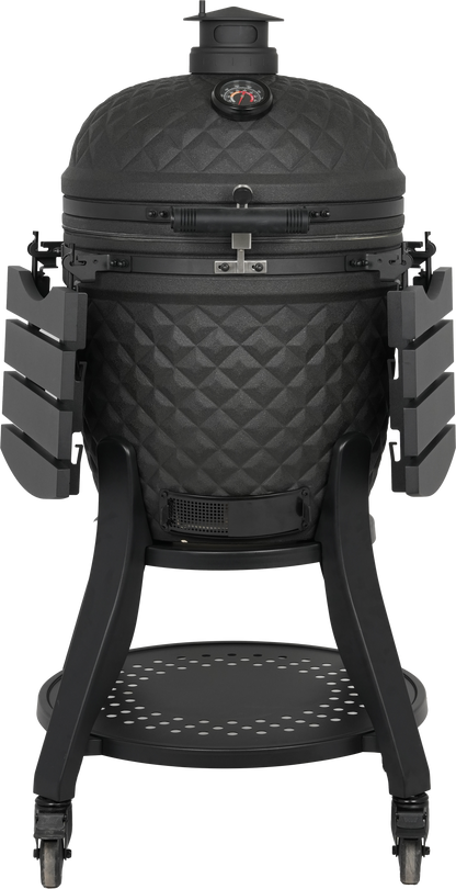 FYR Republic 22" Kamado Grill – Premium Ceramic BBQ Smoker (Matte Black)