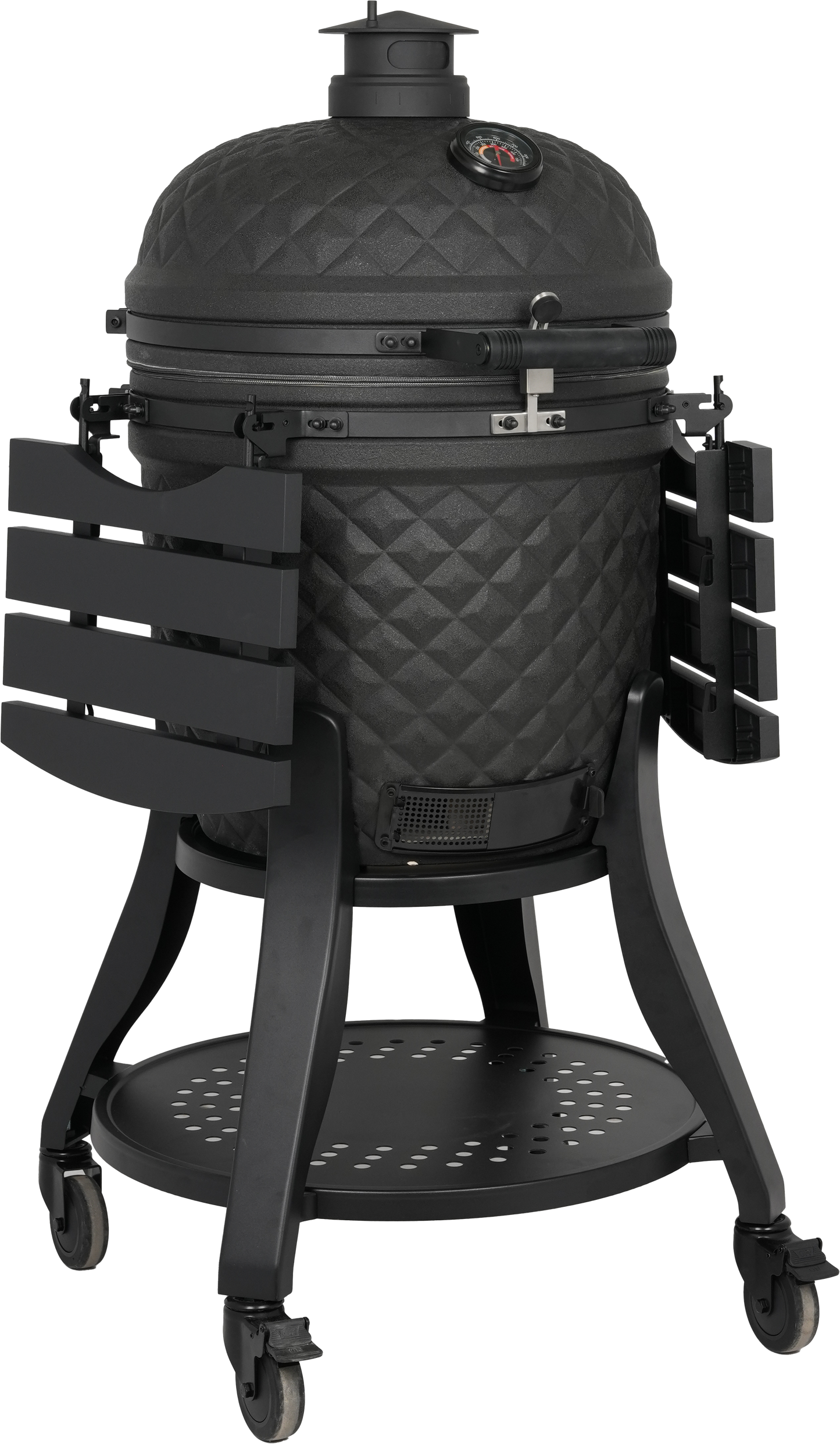 FYR Republic 22" Kamado Grill – Premium Ceramic BBQ Smoker (Matte Black)