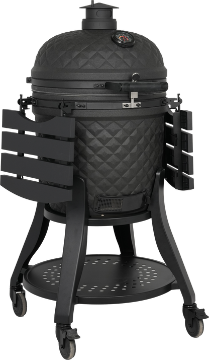 FYR Republic 22" Kamado Grill – Premium Ceramic BBQ Smoker (Matte Black)