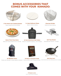 FYR Republic 22” Ceramic Kamado Grill – Fully Loaded Charcoal BBQ Smoker