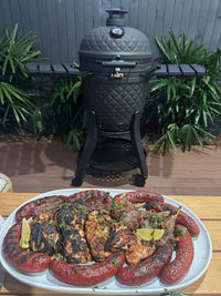 FYR Republic 22” Ceramic Kamado Grill – Fully Loaded Charcoal BBQ Smoker