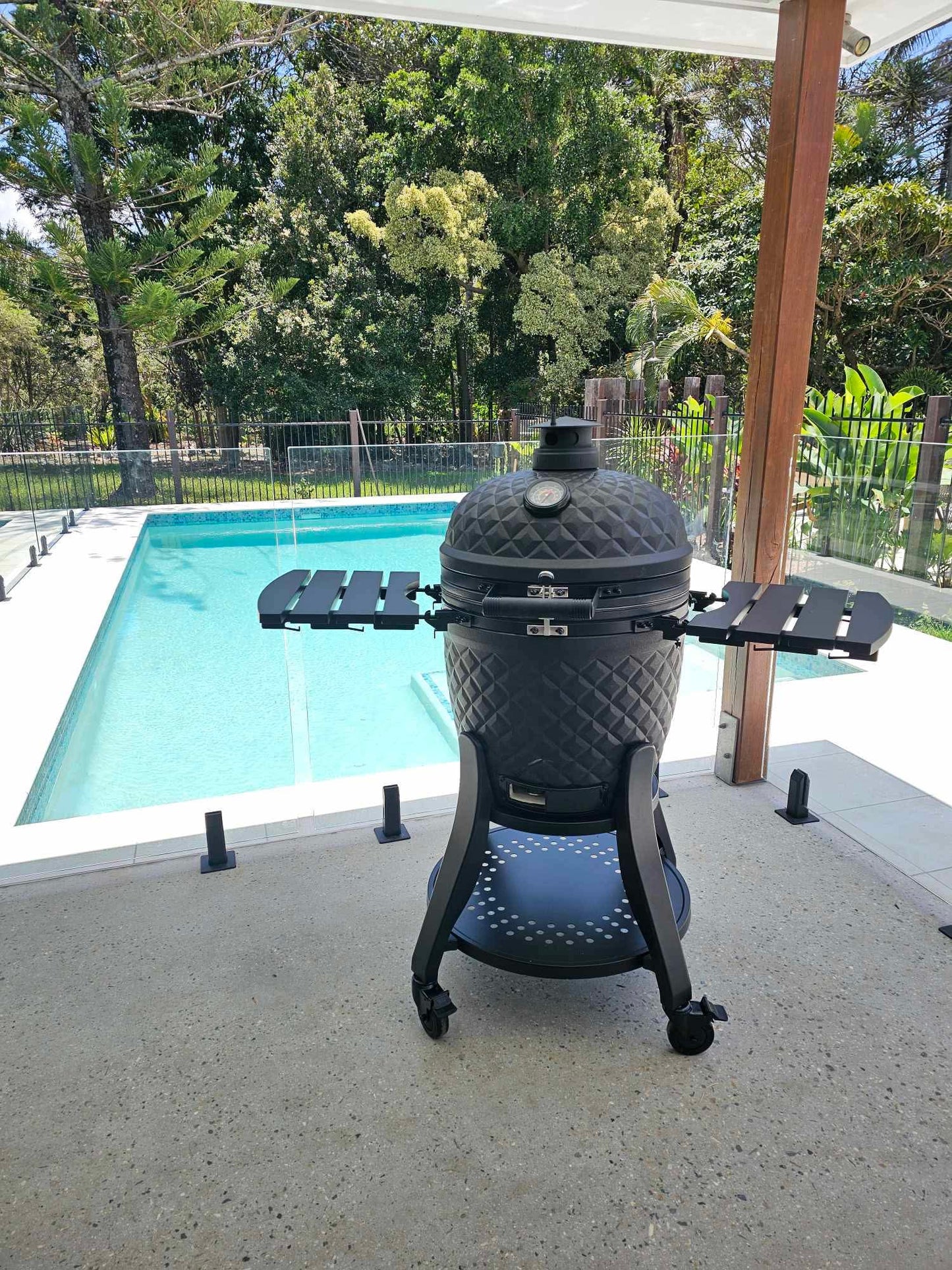 FYR Republic 22" Kamado Grill – Premium Ceramic BBQ Smoker (Matte Black)