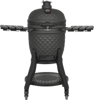 FYR Republic 22" Kamado Grill – Premium Ceramic BBQ Smoker (Matte Black)