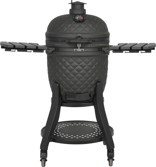 FYR Republic 22" Kamado Grill – Premium Ceramic BBQ Smoker (Matte Black)