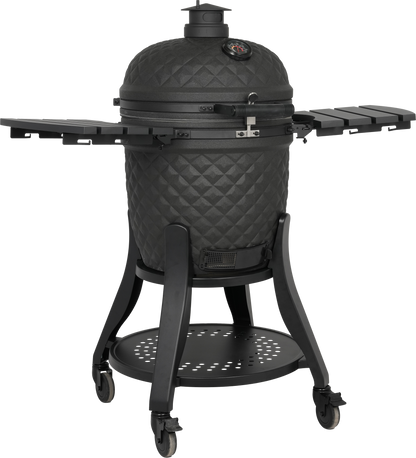 FYR Republic 22" Kamado Grill – Premium Ceramic BBQ Smoker (Matte Black)