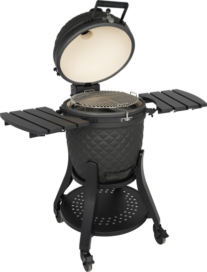 FYR Republic 22" Kamado Grill – Premium Ceramic BBQ Smoker (Matte Black)