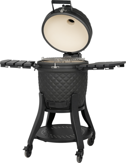 FYR Republic 22" Kamado Grill – Premium Ceramic BBQ Smoker (Matte Black)