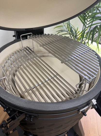 FYR Republic 22" Kamado Grill – Premium Ceramic BBQ Smoker (Matte Black)