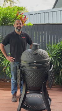 FYR Republic 22” Ceramic Kamado Grill – Fully Loaded Charcoal BBQ Smoker